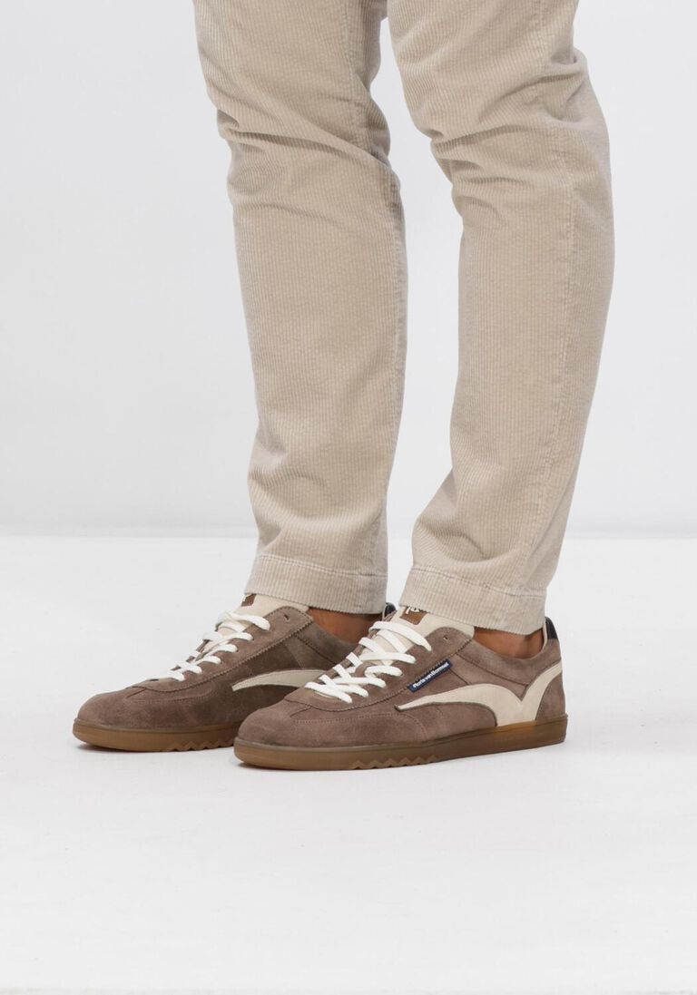 taupe floris van bommel lage sneakers sfm-10224 de zaler