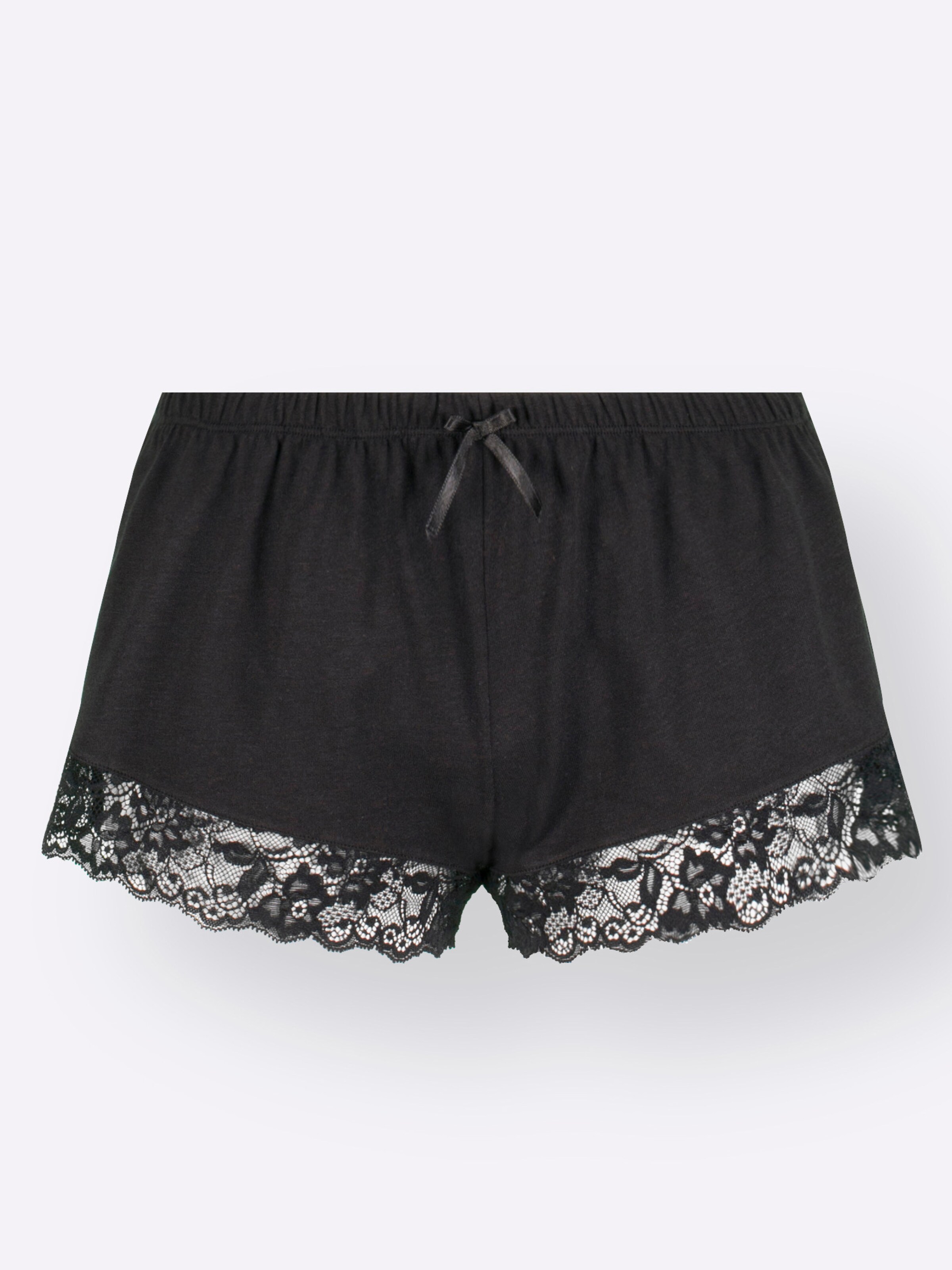 wäschepur Shorts in schwarz