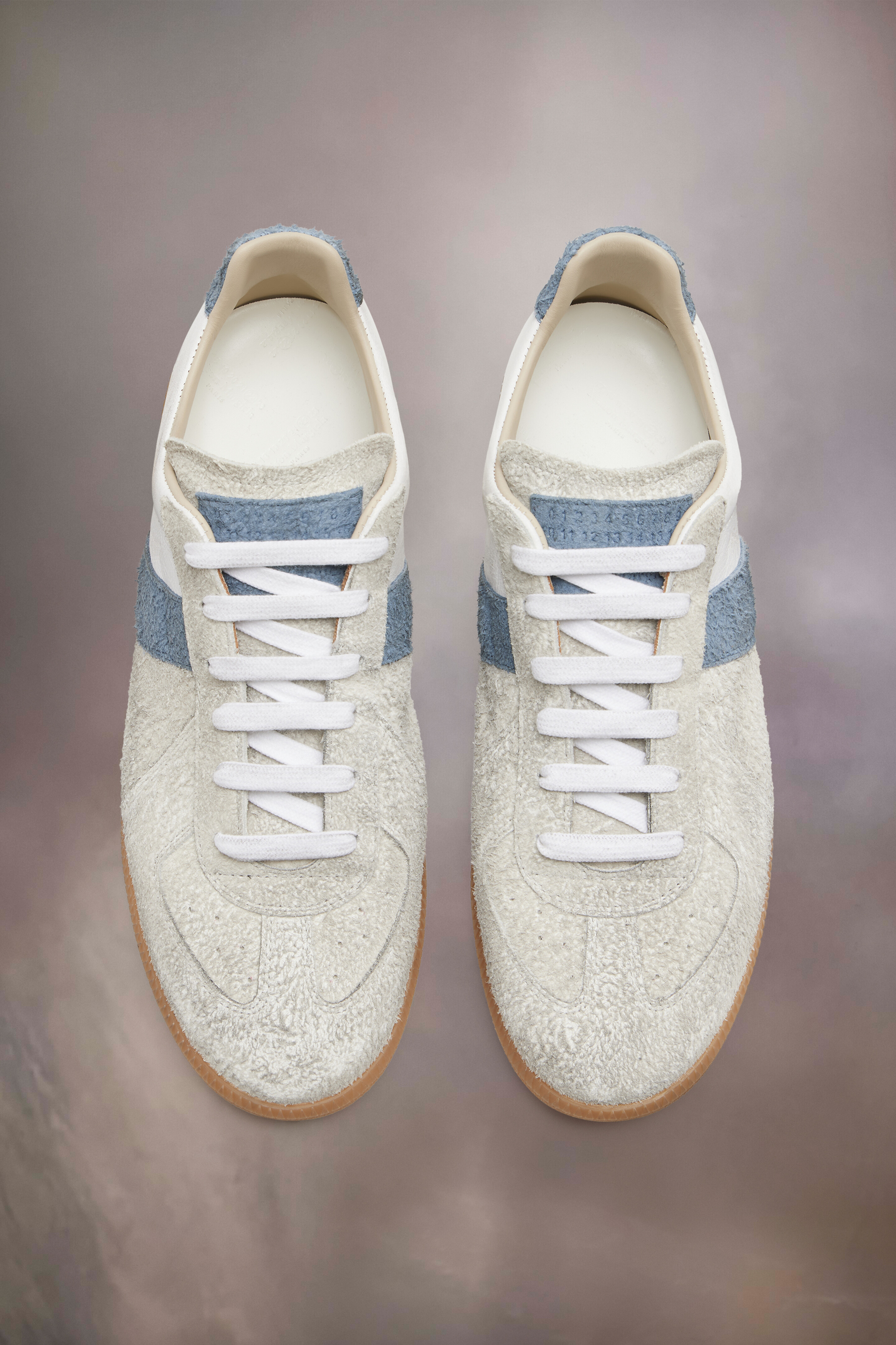 Grey Calf Leather Replica Sneackers