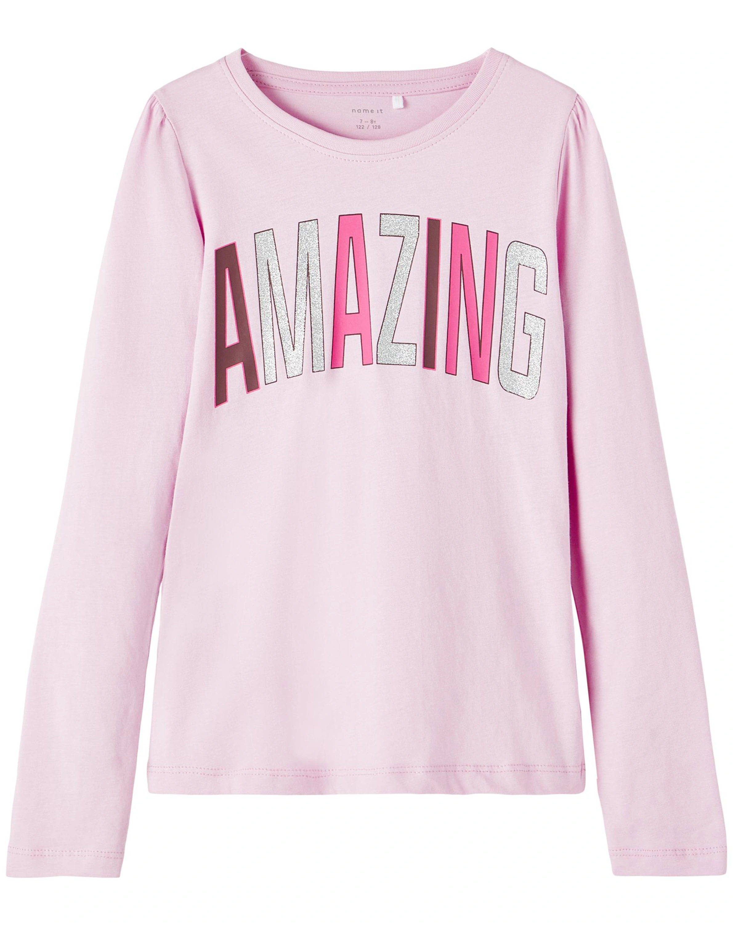 Jersey-Langarmshirt NKFRUIA AMAZING in pink lavender