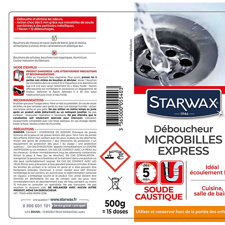 Déboucheur à micro-billes Starwax 500g