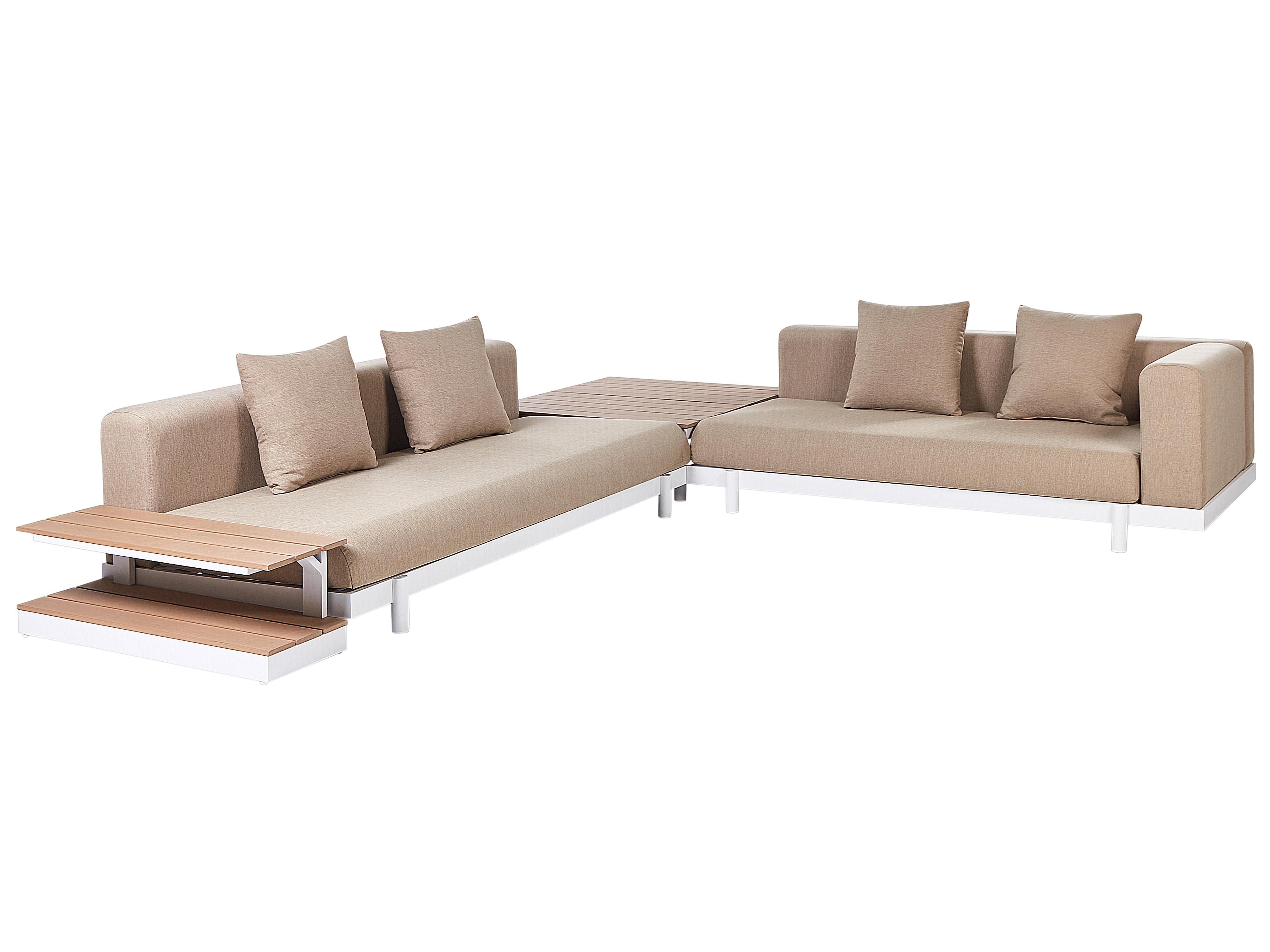 Tuin hoekloungeset met tafel 5-zits MISSANELLO Beige