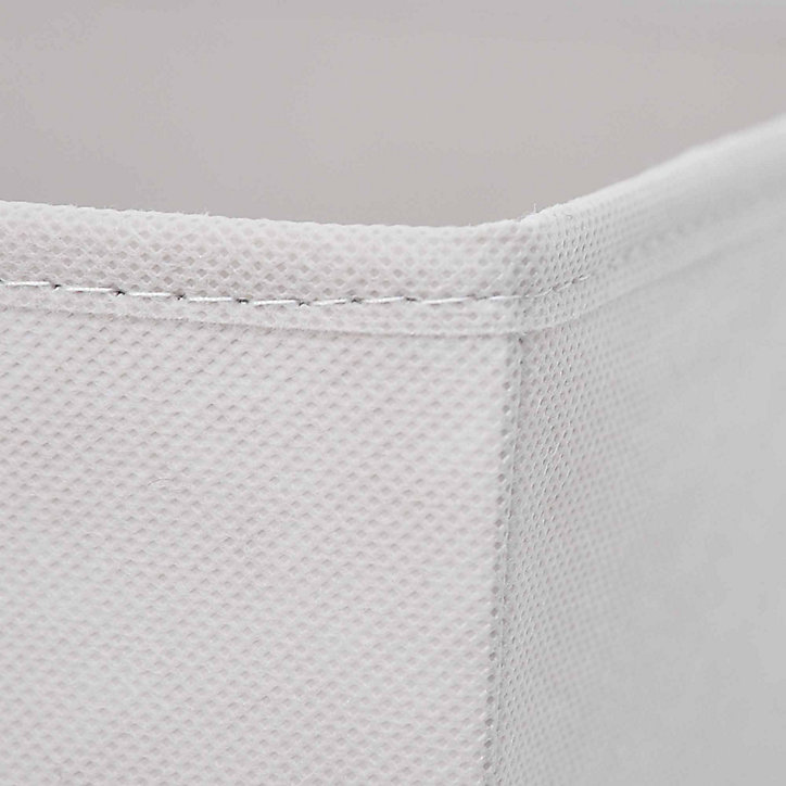 Boîte de rangement carrée en textile Mixxit coloris rose