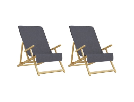 VIDAXL - Serviette de plage Serviettes de plage 2 pcs anthracite 60x135 cm tissu 400 gsm