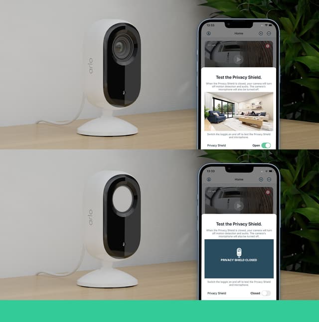 Arlo Essential 2K Indendørs sikkerhedskamera (2-pakke)