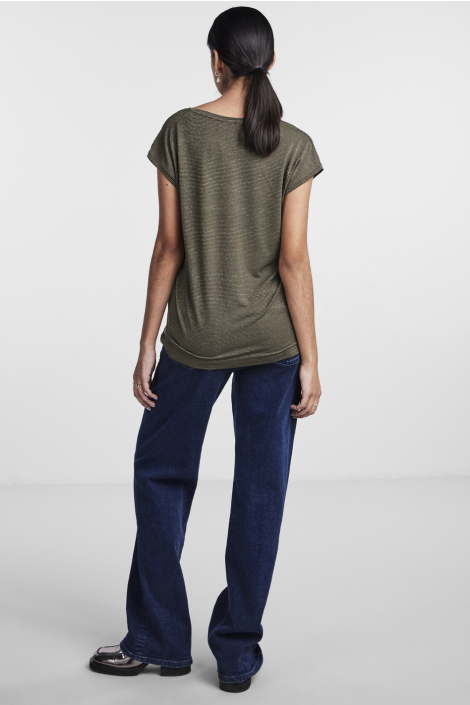Pieces groene dames t-shirt