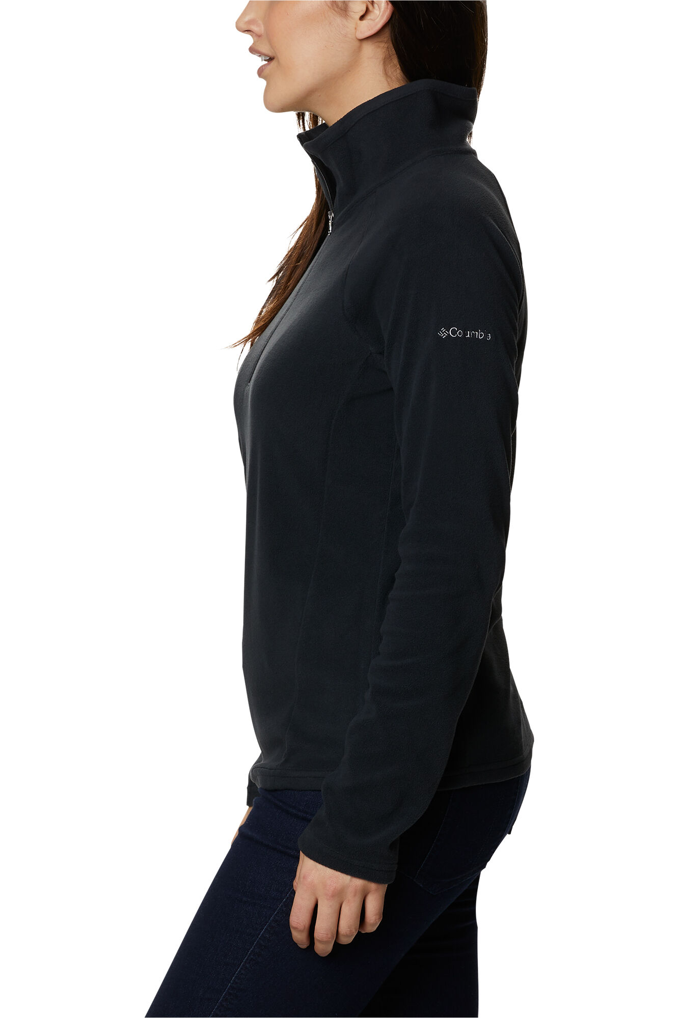 Casaco polar Columbia Glacial™ IV com meio zíper - Preto