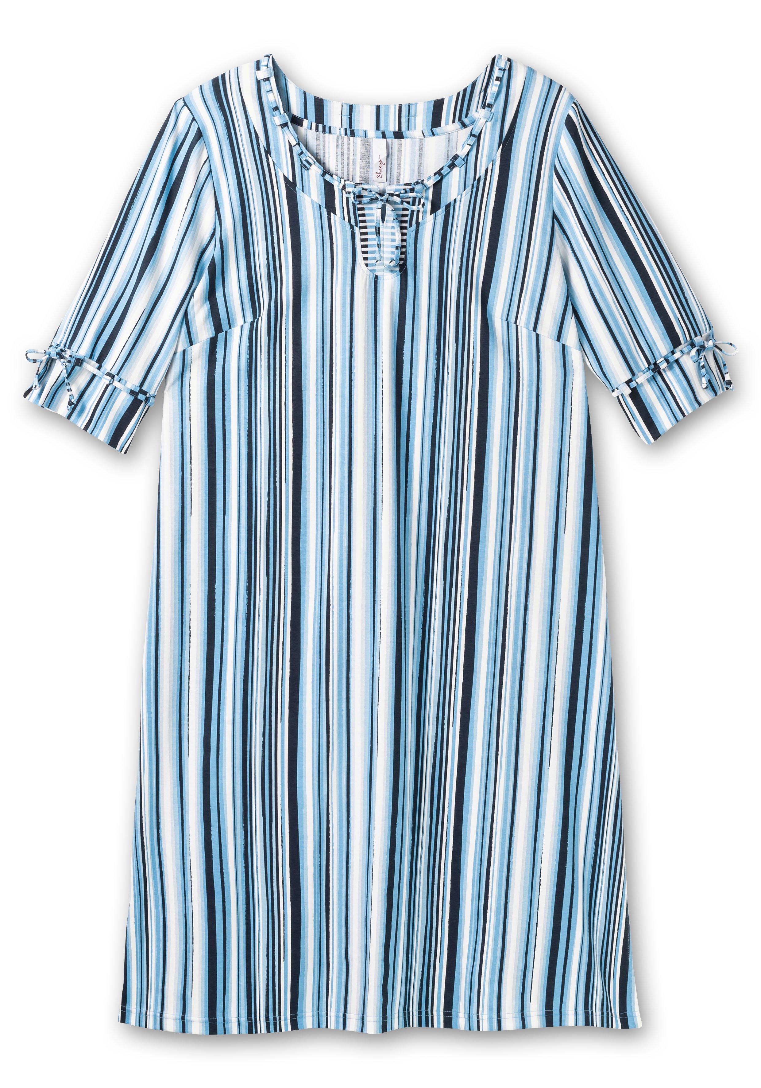 Midikleid mit Streifen, in leichter A-Linie