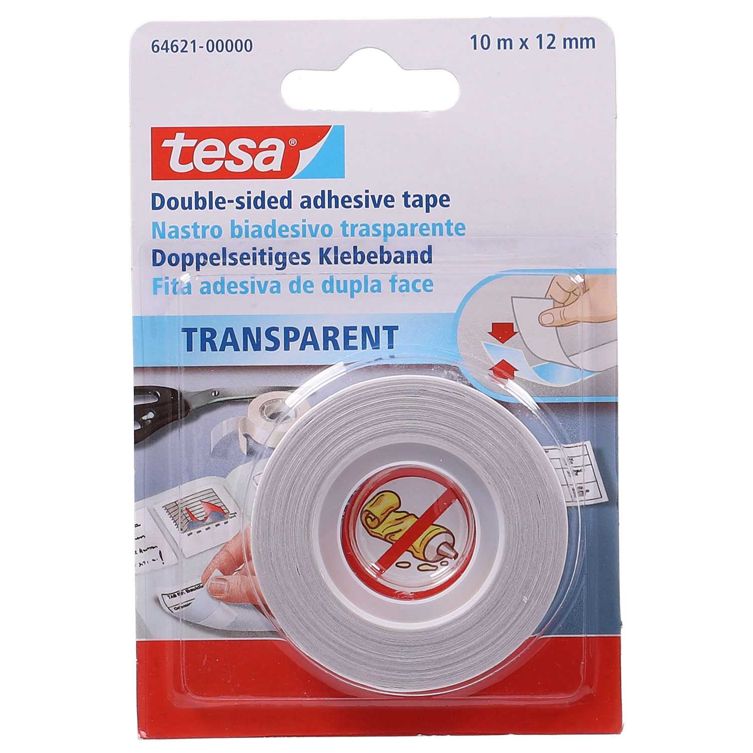 tesa doppelseitiges Klebeband 10 m x 12 mm