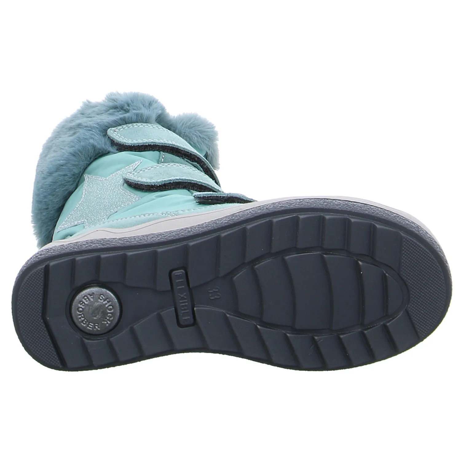 SCHUHENGEL Mädchen-Snowboot Membrane Grünblau Synthetik  Stiefel