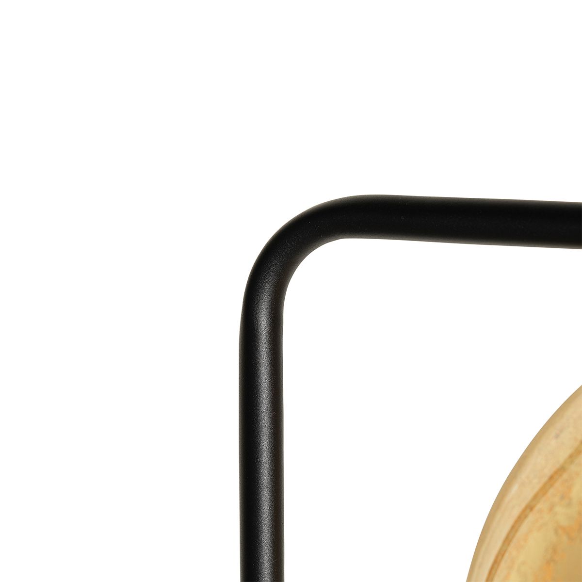 Design vloerlamp zwart met goud glas - Bert