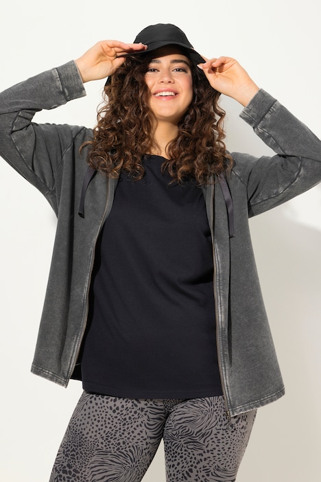 Hoodie-Jacke, Vintage, Rückenmotiv, Kapuze