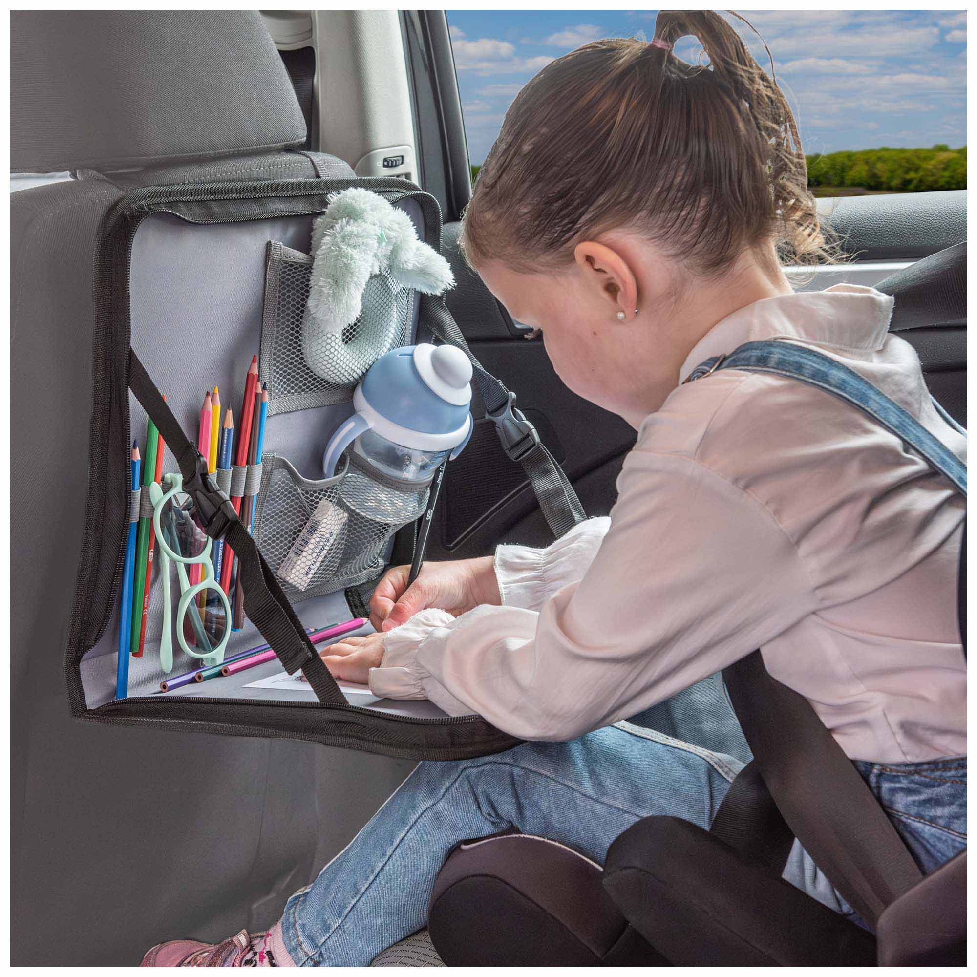 Dooky back seat travel tray Grey