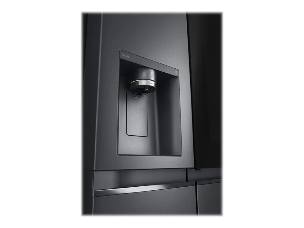 LG GSXV91MCAE - Køleskab/fryser - side ved side med vanddispenser, isdispenser - Wi-Fi - bredde: 91.3 cm - dybde: 73.5 cm - højde: 179 cm - 635 liter - Klasse E - matsort