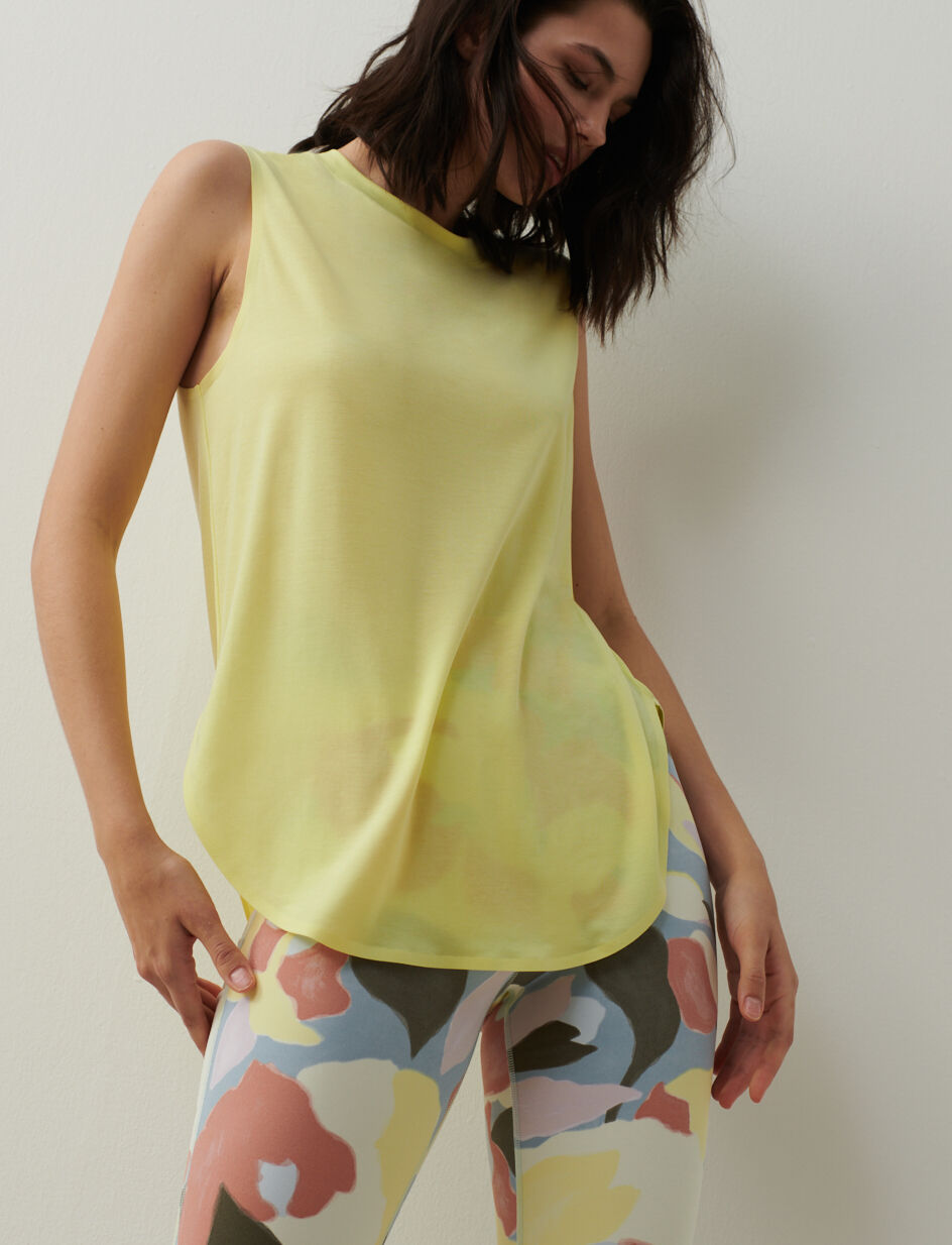 T-shirt sans manches - jaune citronelle