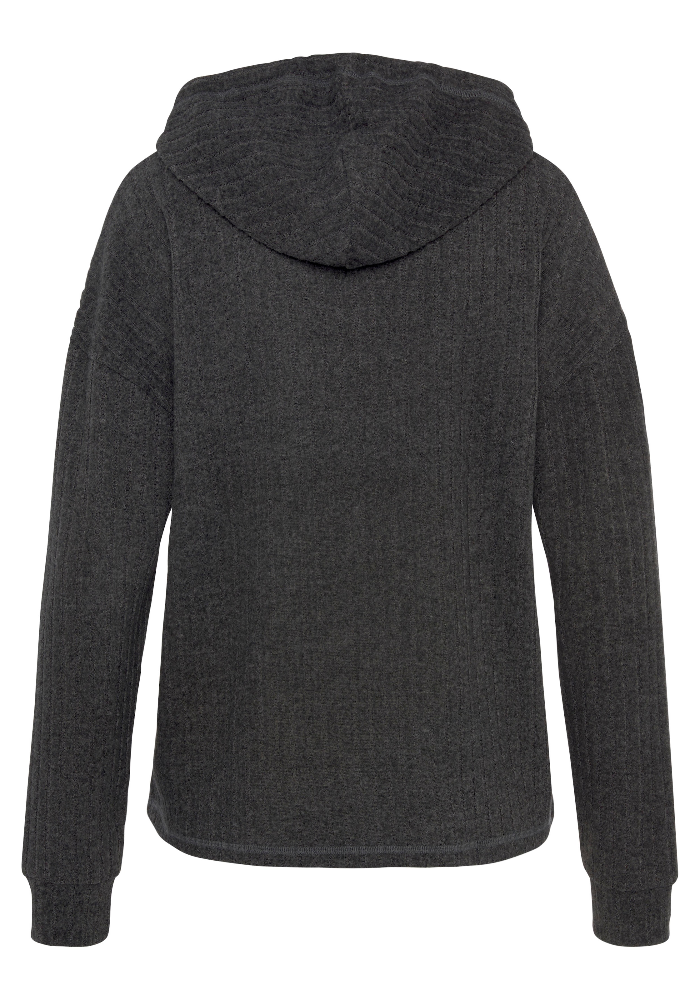 LASCANA Hoodie , Strickpullover mit Kapuze und in melierter Optik, Loungewear
