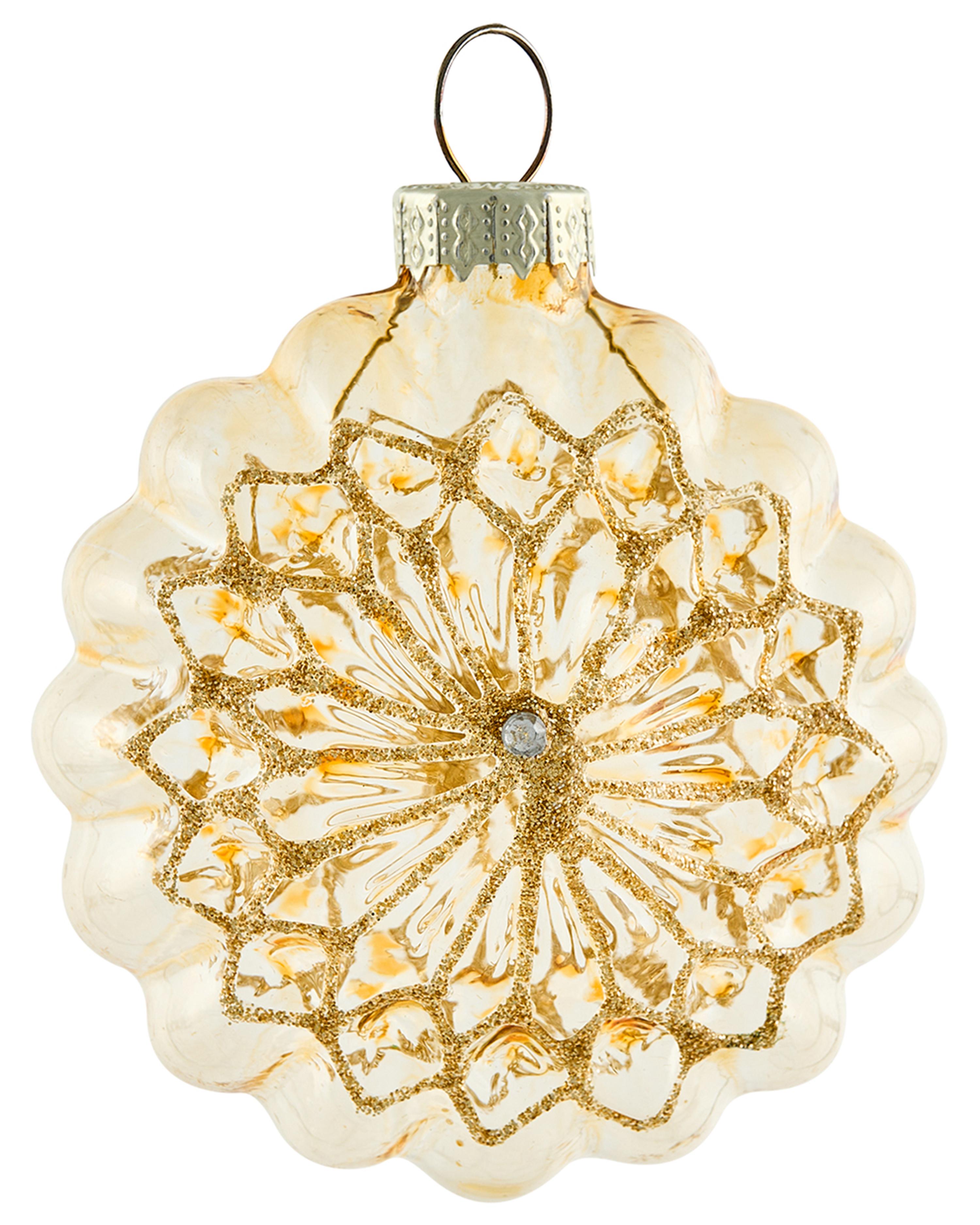 Set van 50 kerstballen SPARKLE Glas Rood/goud