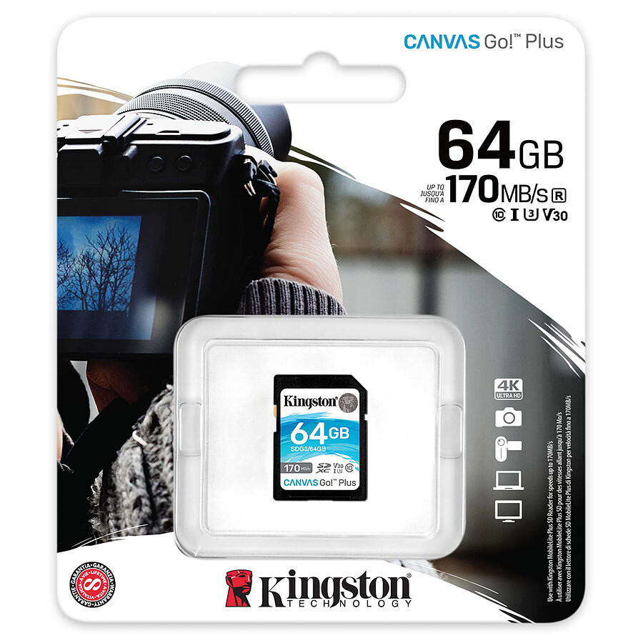 Kingston SD Plus Canvas Go! SDG3 - 64GB