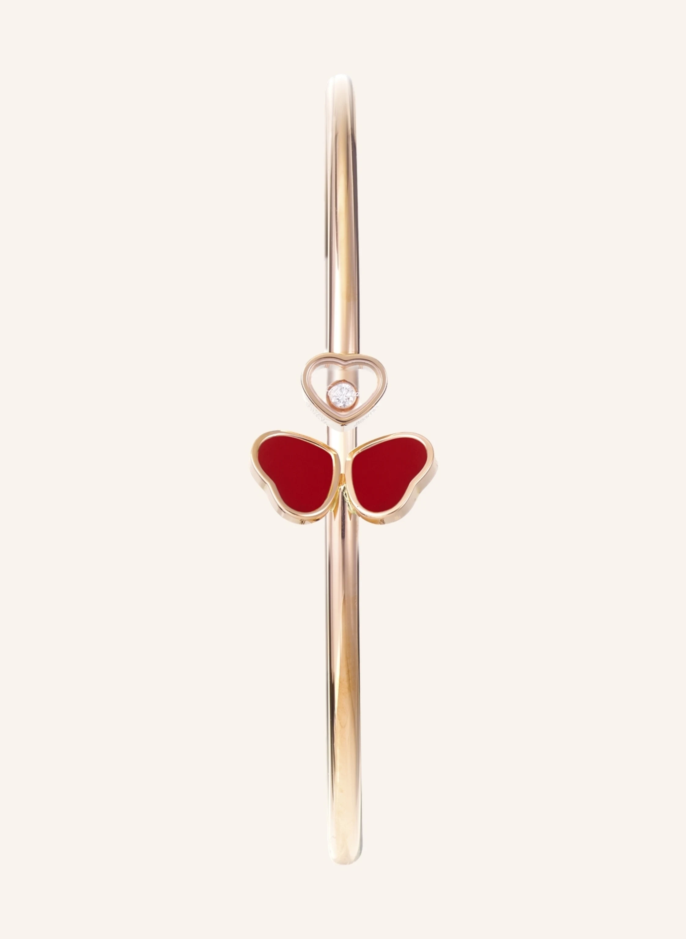 Chopard Armreif HAPPY HEARTS WINGS Armreif aus 18 Karat Roségold, Diamanten und roter Stein