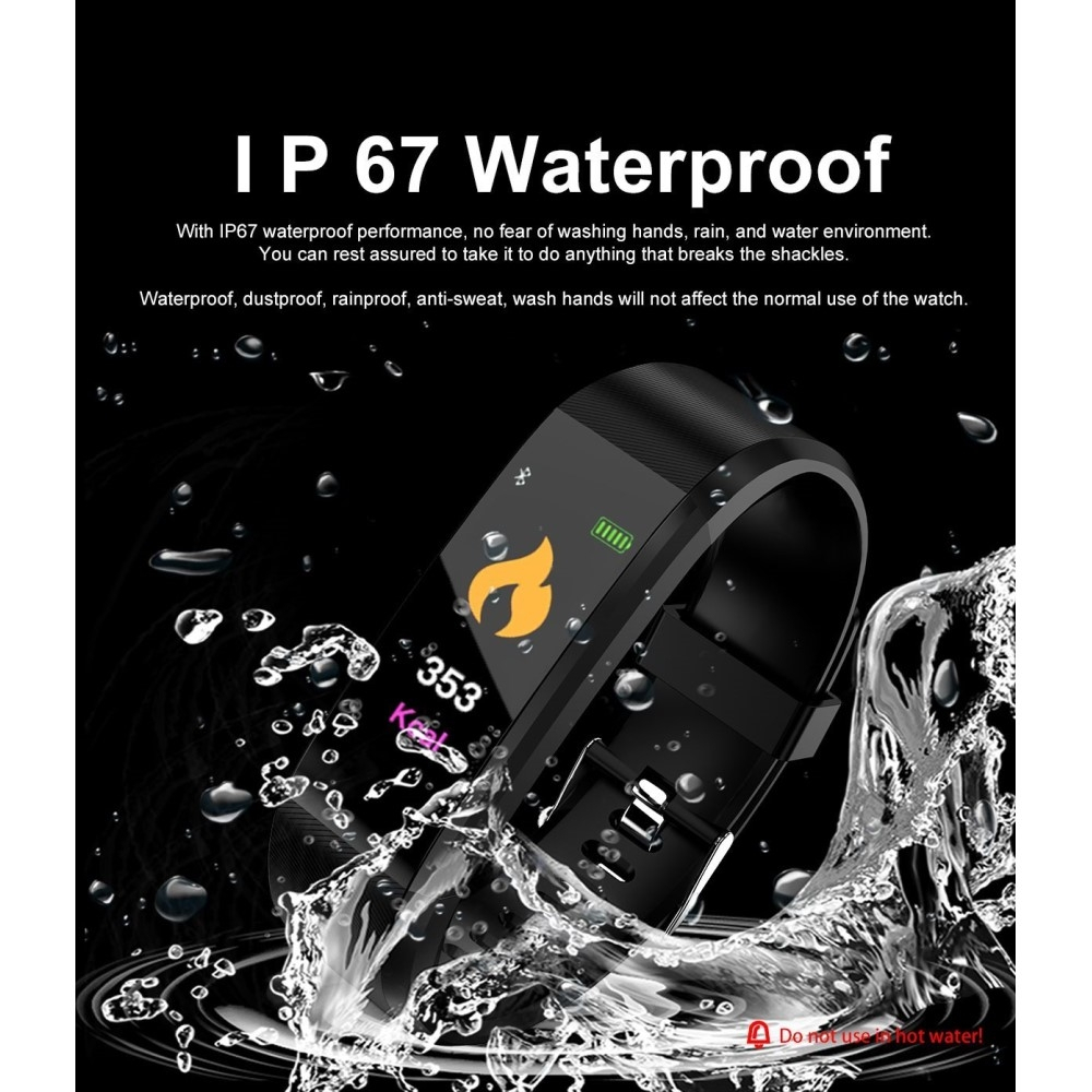 Fitness Tracker Bluetooth Sport Smart Watch Herzfrequenzüberwachung - Lila
