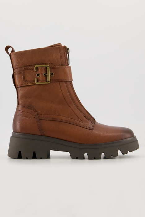 Leder-Stiefeletten, Tamaris Comfort, Reißverschluss, Weite H