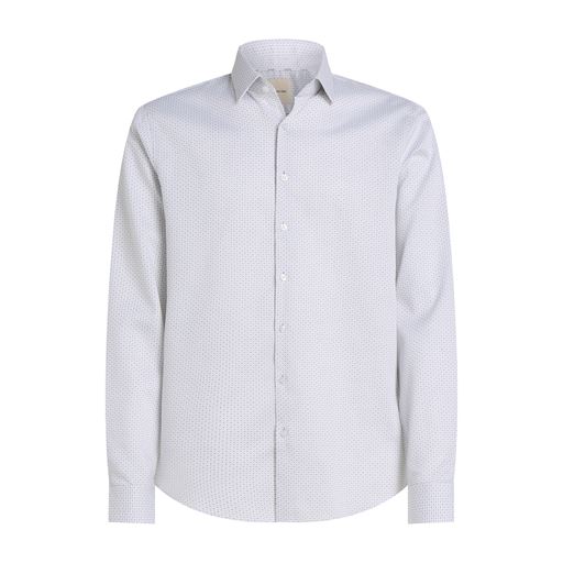 Calvin Klein Ed Micro Dot Slim Skjorte, Bright White, 45