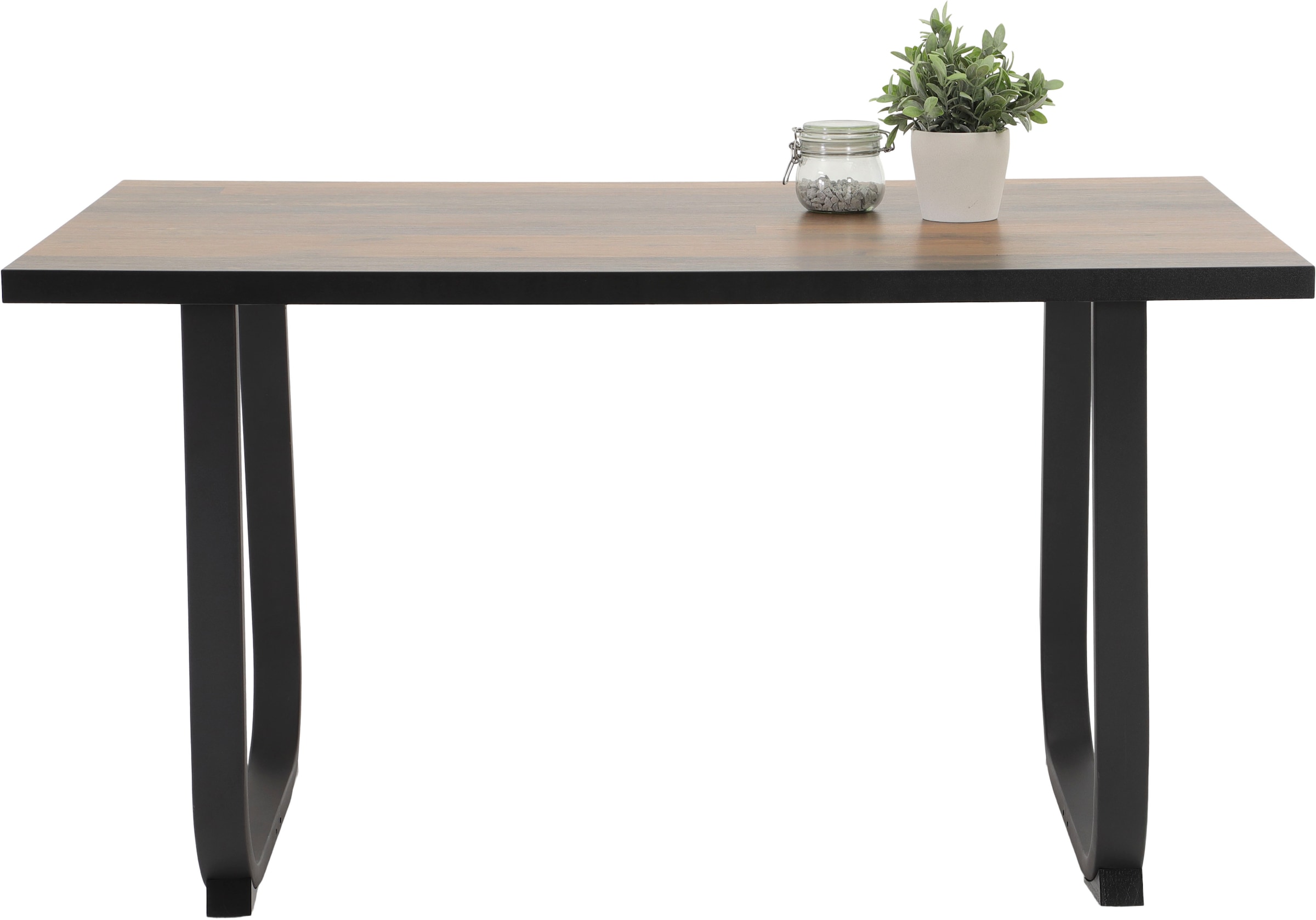 HELA Essgruppe »RUHR« 4 Stk. tlg. Kufentisch 140x90 cm, Schwingstuhl und Bank mit Federkorb, Komfortsitz