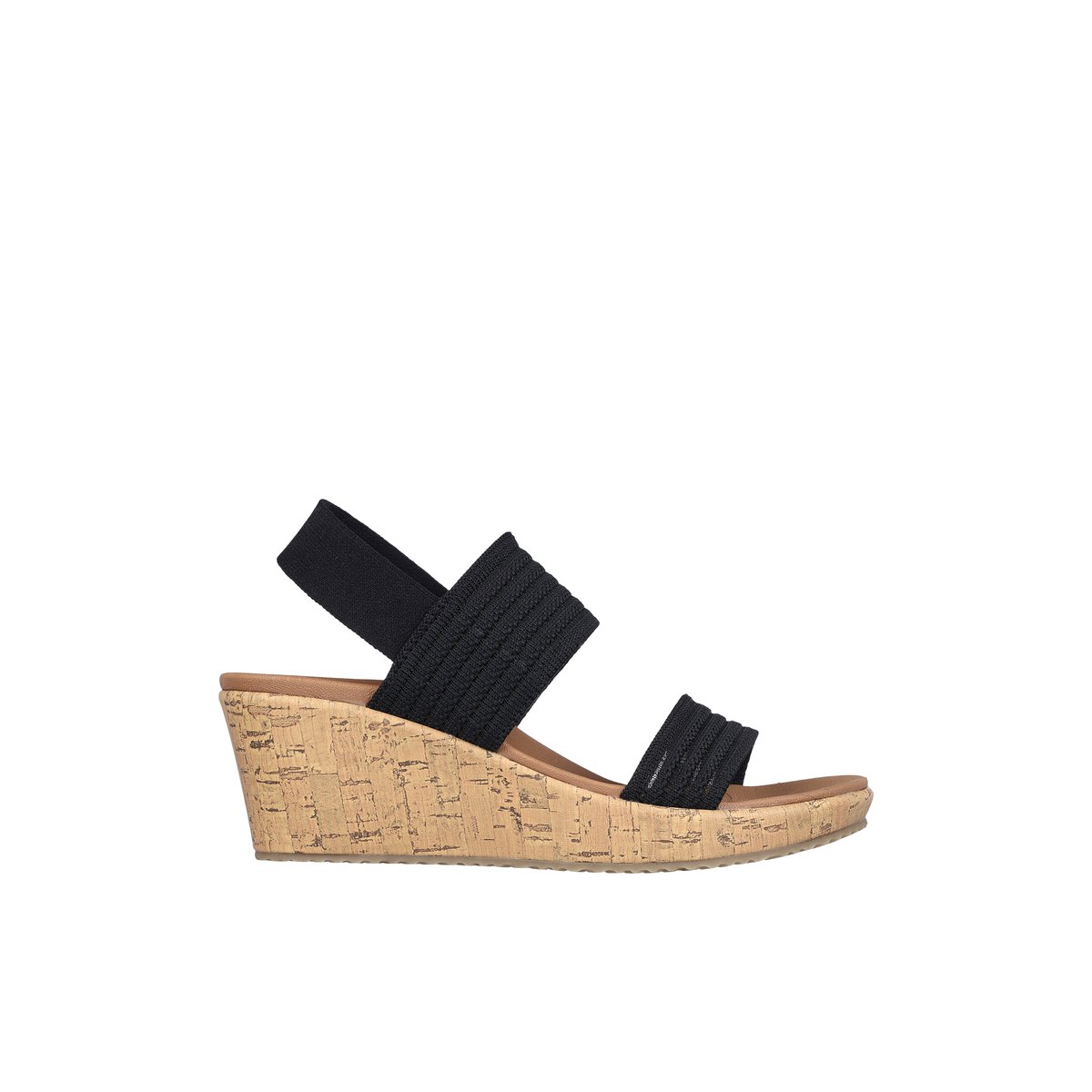 2X les points-Beverlee_sg-Sandales à bride arrière - Talon compensé - Noir