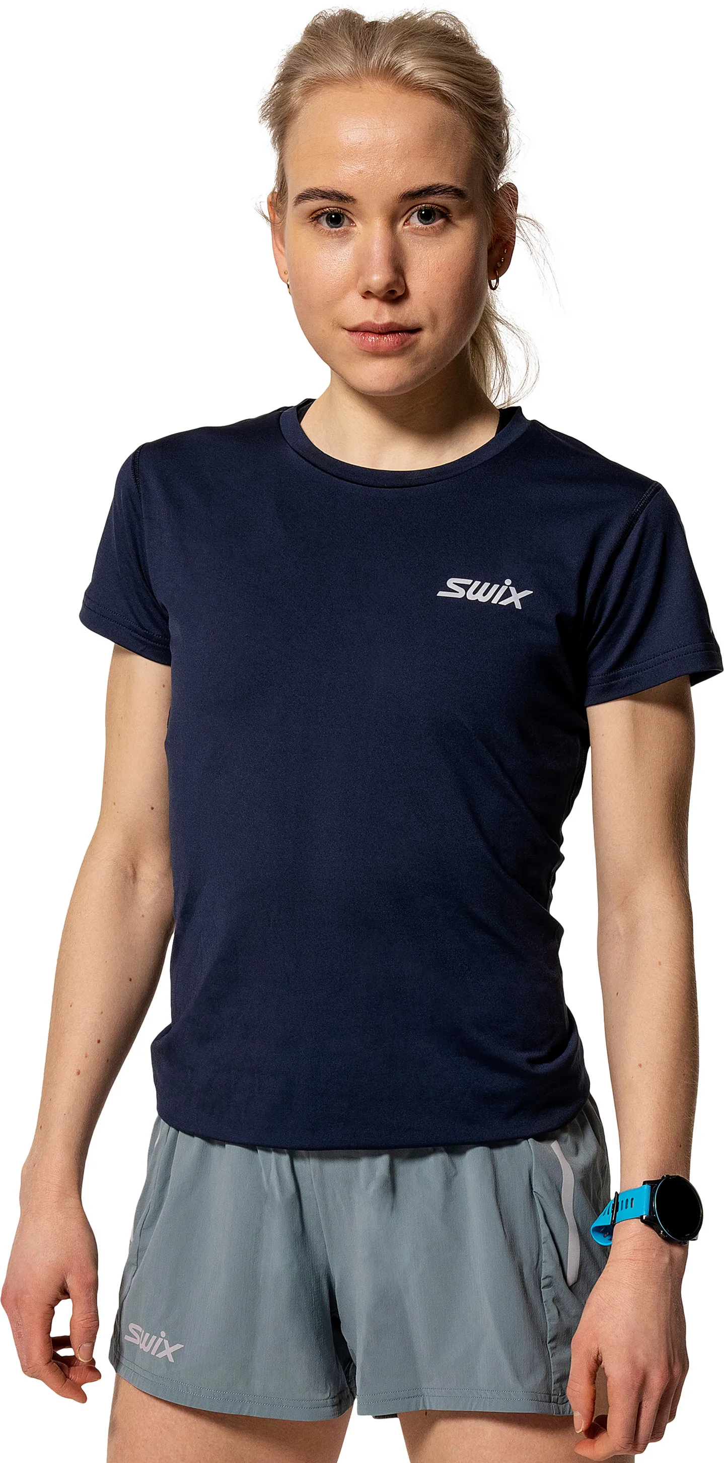 Swix Women's Pace NTS Short Sleeve Baselayer Top Dark Navy