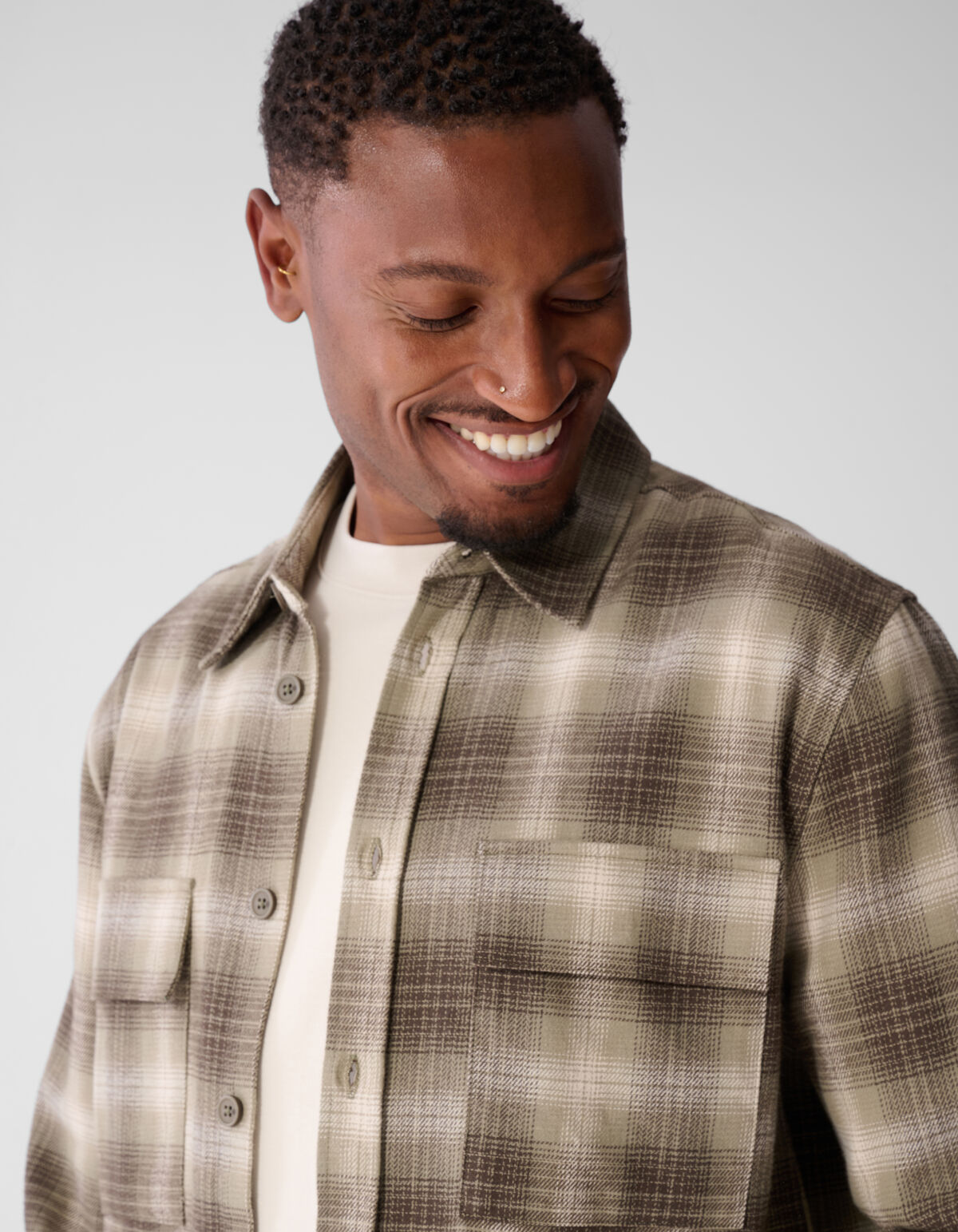 Check Overshirt Groen