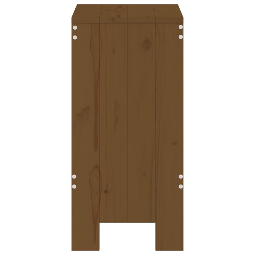 Tabourets 2 pcs marron miel 40x36x75 cm bois massif de pin