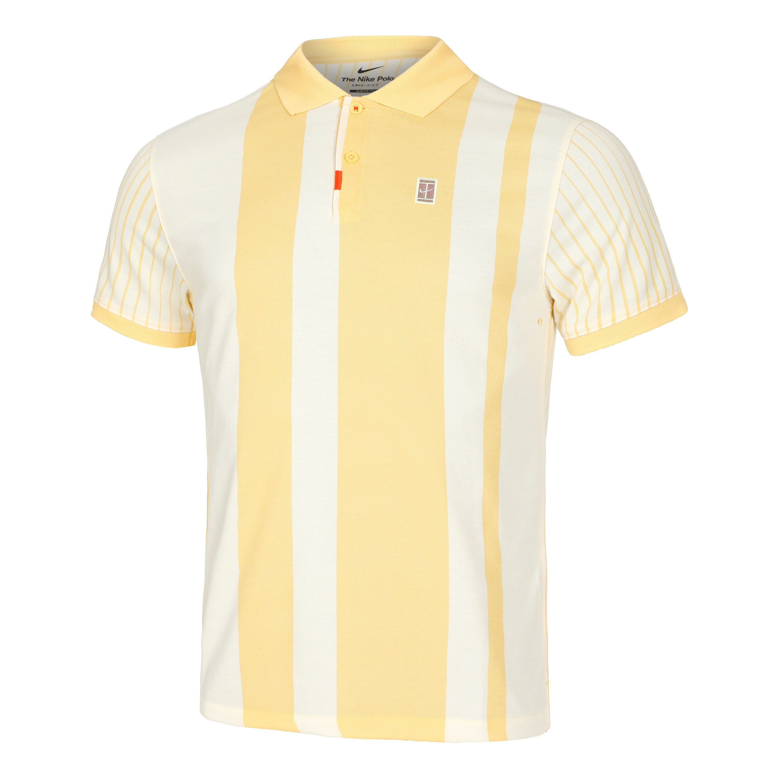 Nike Dri-Fit Heritage Polo Hommes - Jaune Doré, Crème