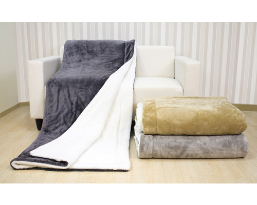 Plaid beige grijs bruin 200x150 cm diverse kleuren