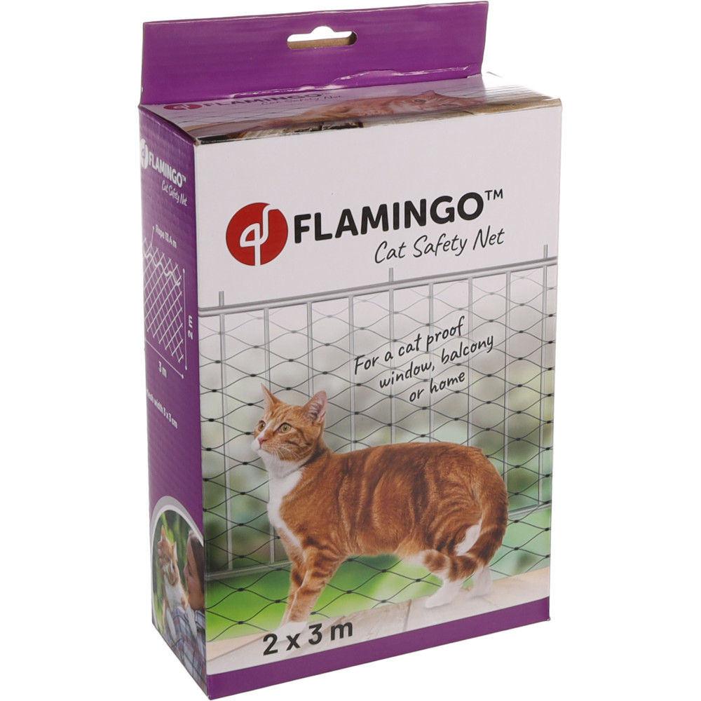 Filet de sécurité sekura noir 3 x 2 mètres pour chat