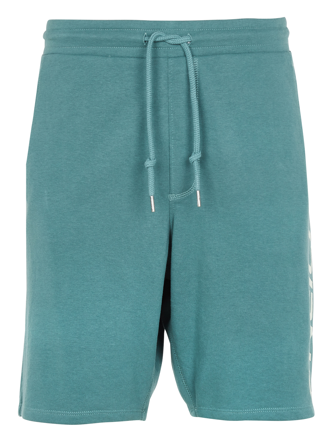 Short droit sérigraphié en coton mélangé| Vert