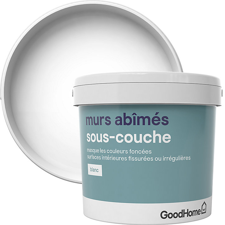 Sous-couche murs abîmés GoodHome blanc 5L