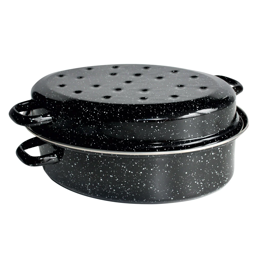Daubière ovale Kitchen Roc 42 cm en acier émaillé Beka
