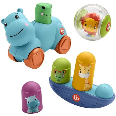 Fisher-Price Bewegung Motorik-Spielzeug, Geschenkset ab 9 M.