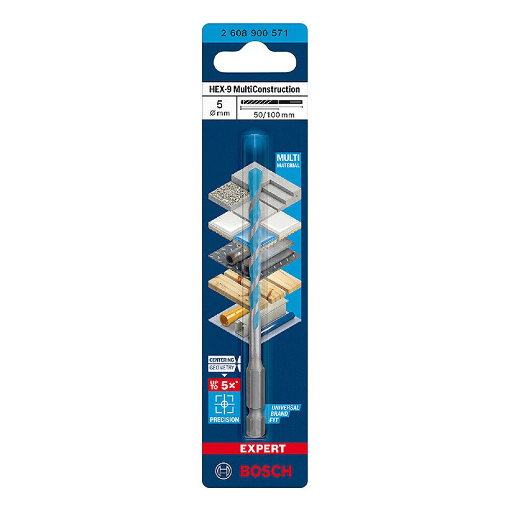 BOR BOSCH PROFESSIONAL HEX MULTICONSTRUCTION MULTI 5X100MM