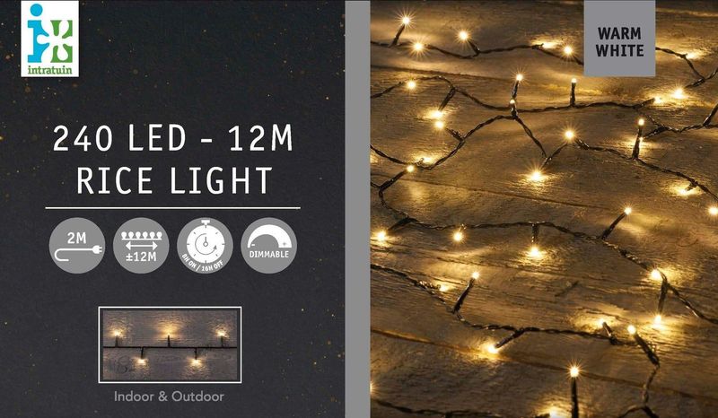 Intratuin - Miniverlichting - Warm Wit - 240 LED Lampjes - 12 m
