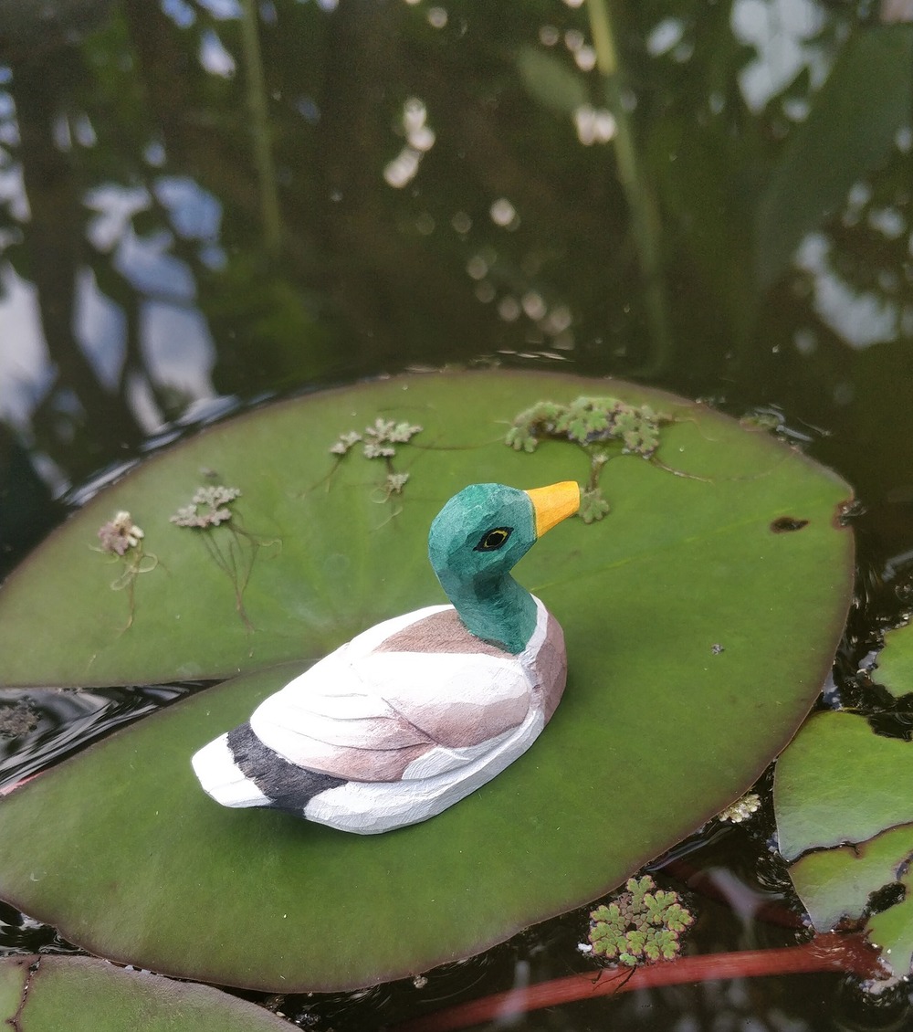 Figurine canard colvert