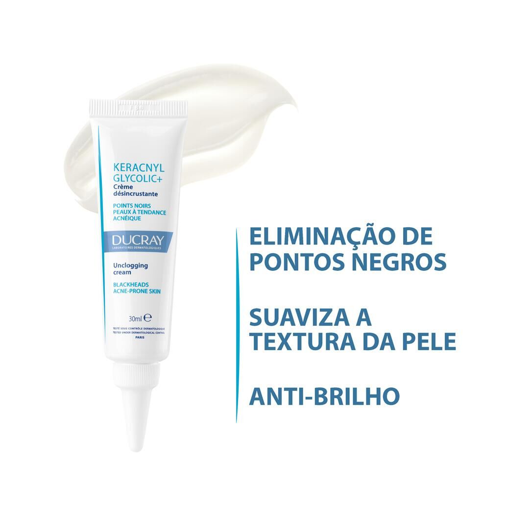Ducray Keracnyl Glycolic+ Creme Desincrustante 30ml - 30ml