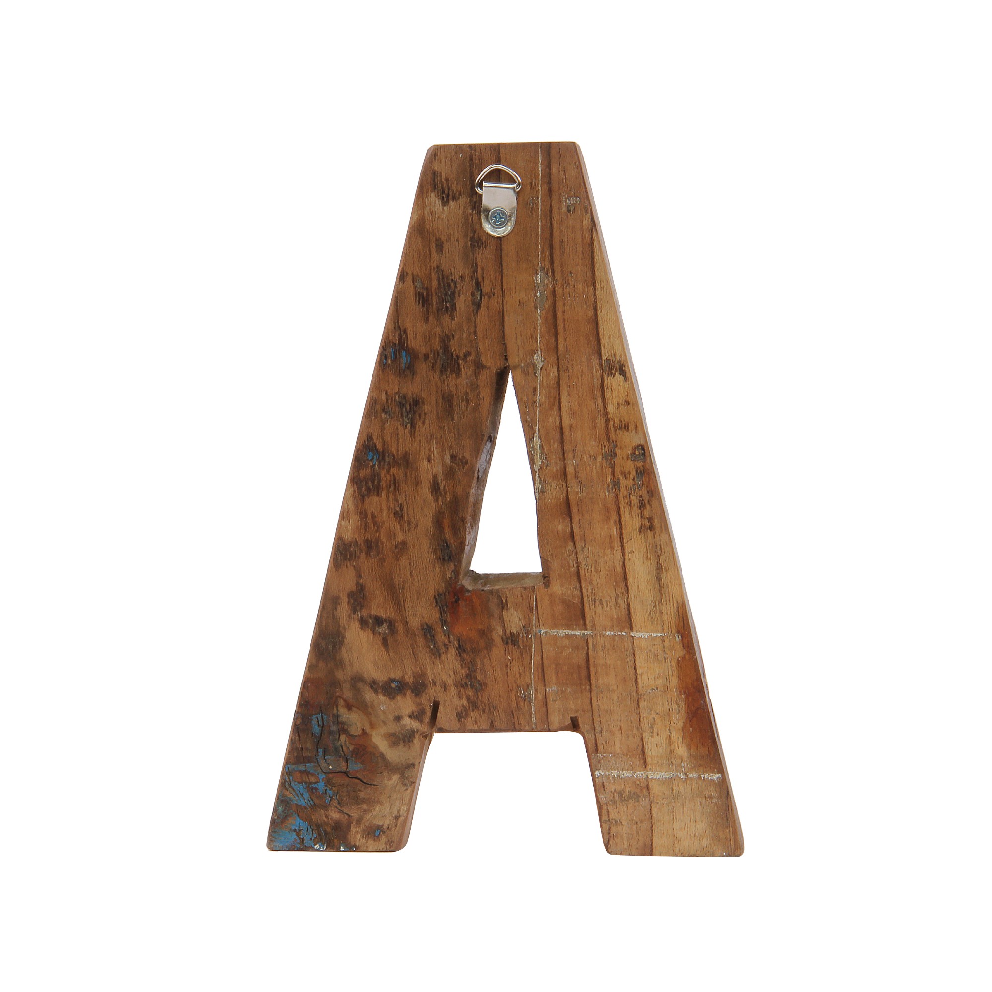 Holzbuchstabe 'A', mehrfarbig, T 2,5 cm, B 13 cm, H 19 cm von fischer's lagerhaus