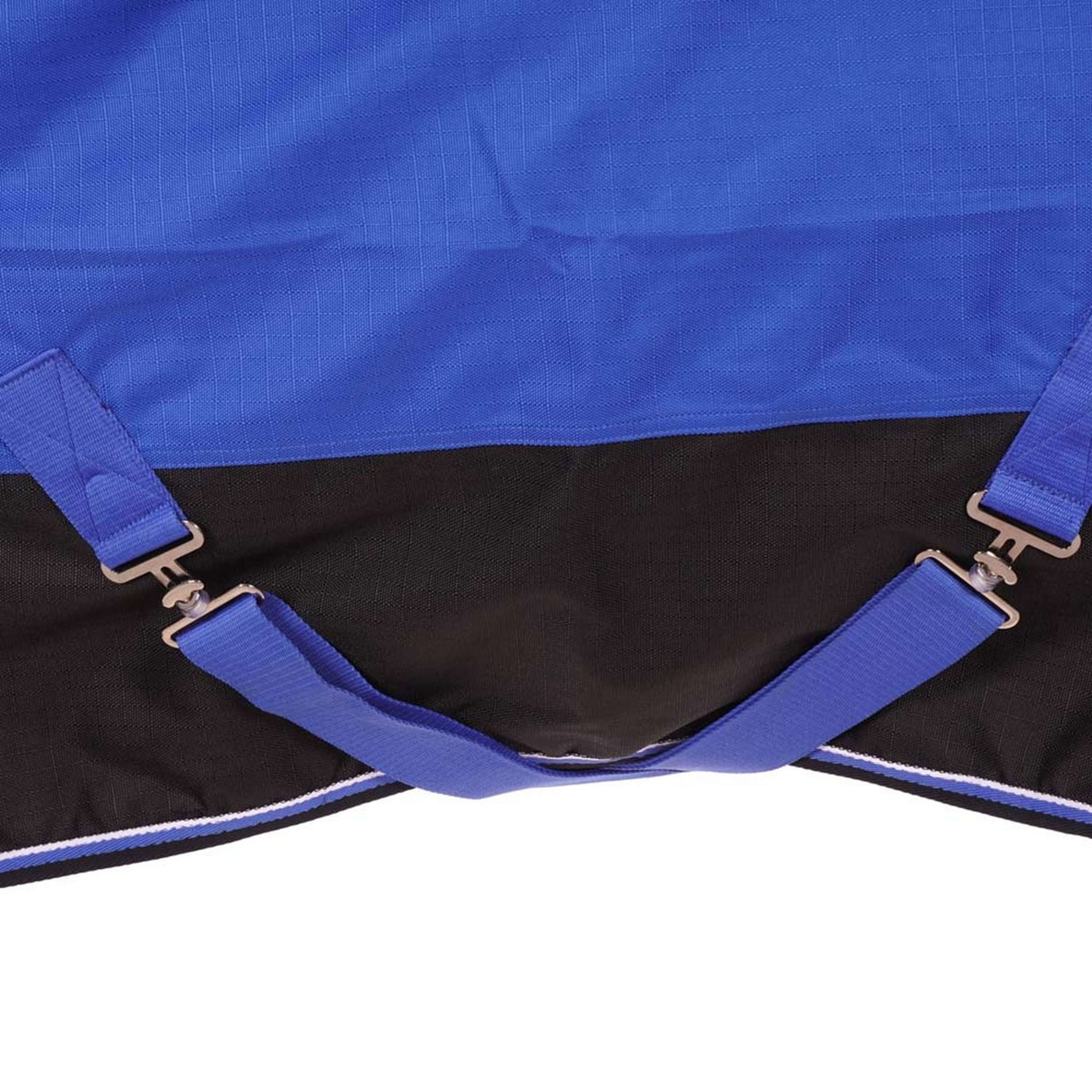 EQUITHÈME Outdoordeken Tyrex 1200D Aisance 0g met Halve Hals Blauw/Zwa
