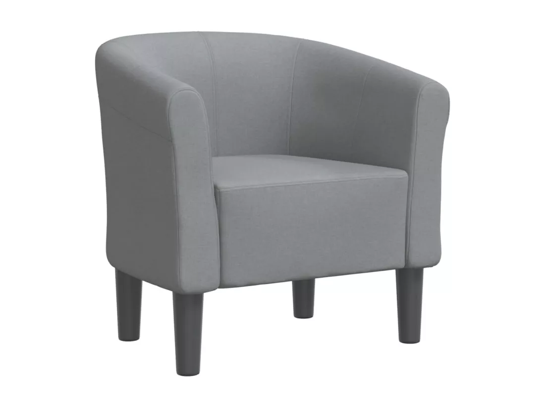 Fauteuil cabriolet gris clair tissu
