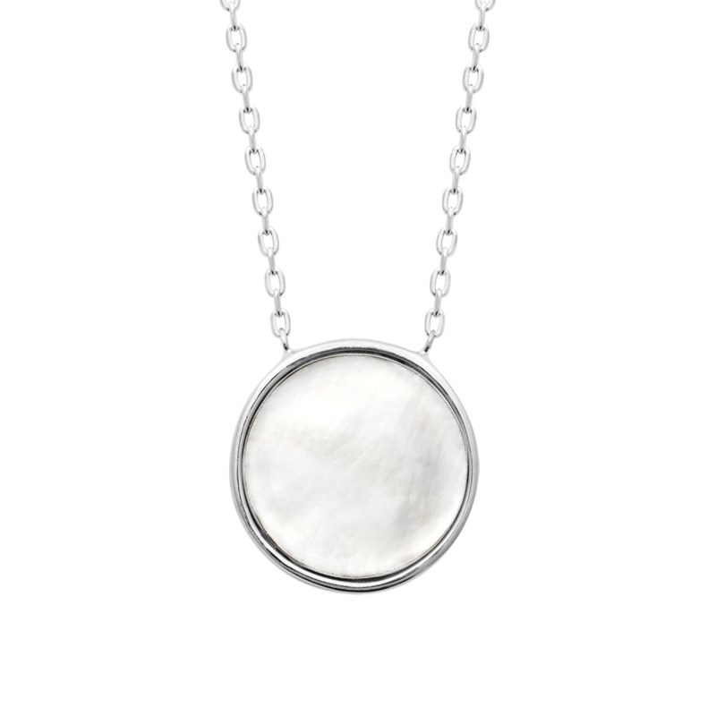 Collier Femme - Argent 925 - Nacre - Longueur : 45 cm