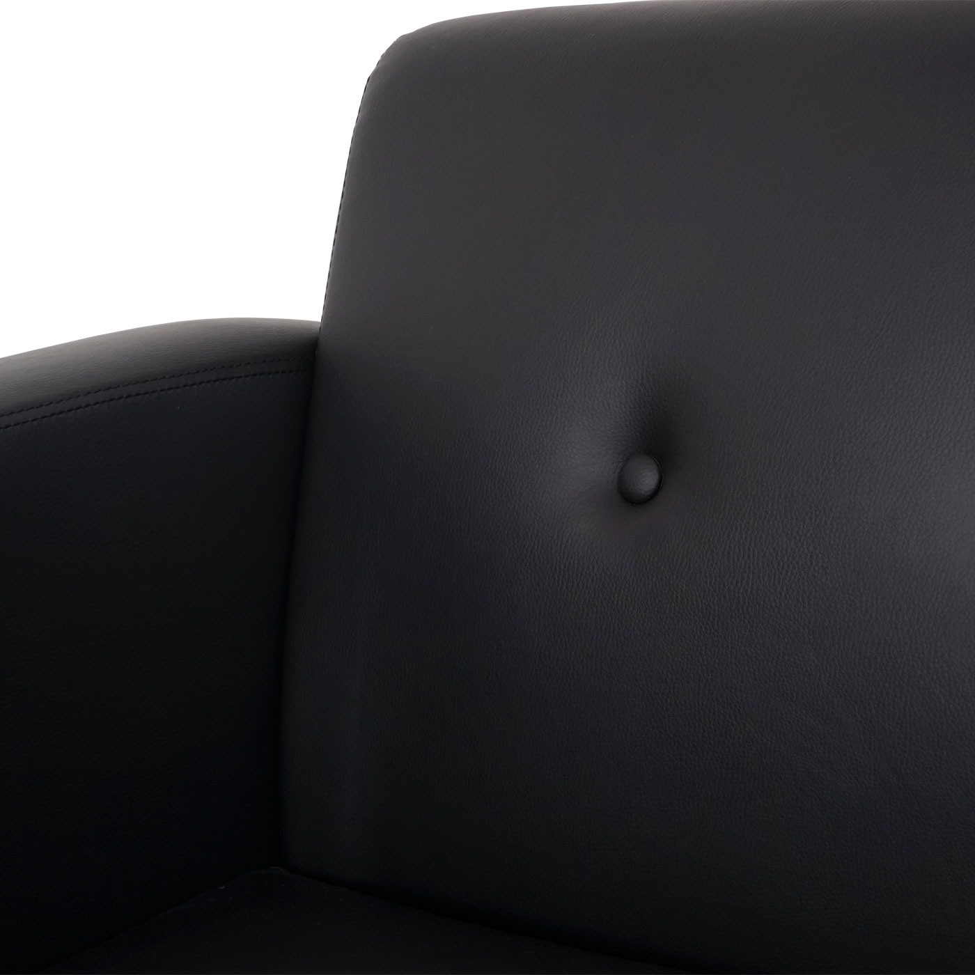 Sessel MCW-C19, Modular Eckteil ohne Armlehnen, erweiterbar Kunstleder ~ schwarz
