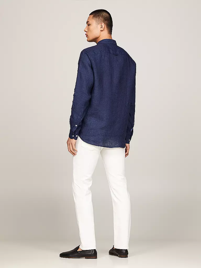 TOMMY HILFIGER Leinenhemd blau