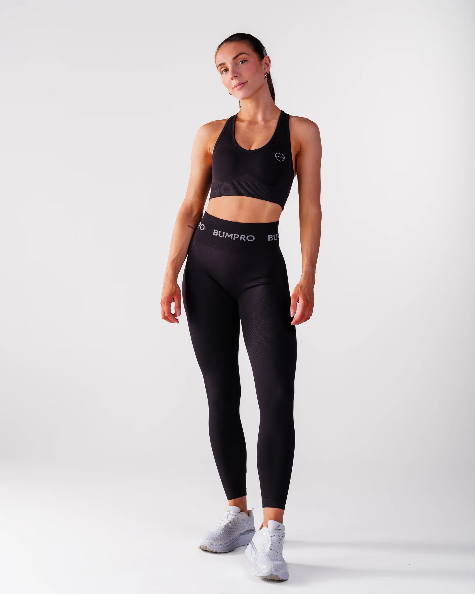 Bumpro Beam Logo Tights Solid Black