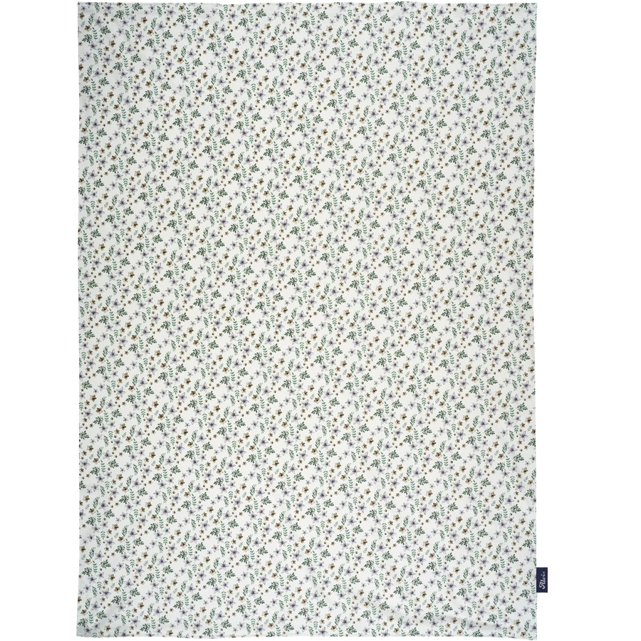 Alvi® Babydecke Petit Fleurs grünweiß 75 x 100 cm